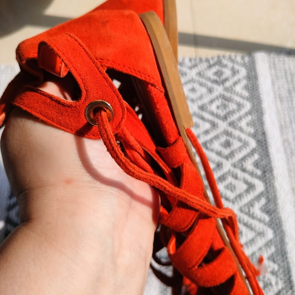 H&M Real Suede Leather Gladiator Sandals - Picture 5 of 16
